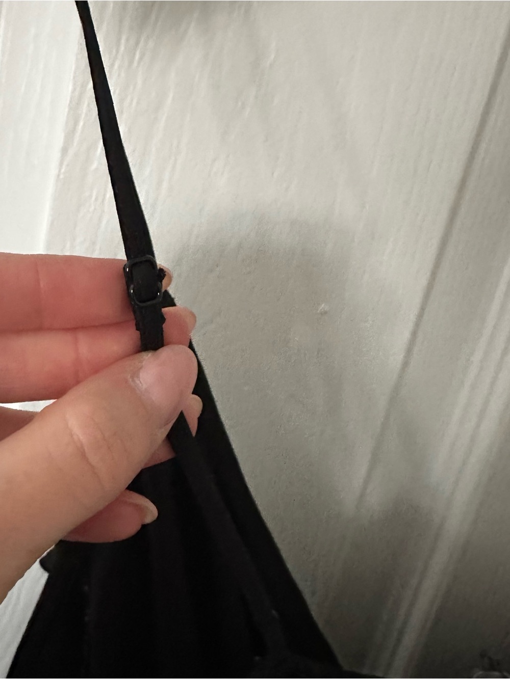 Black Ruffle Front Mini Dress - Picture 6 of 7